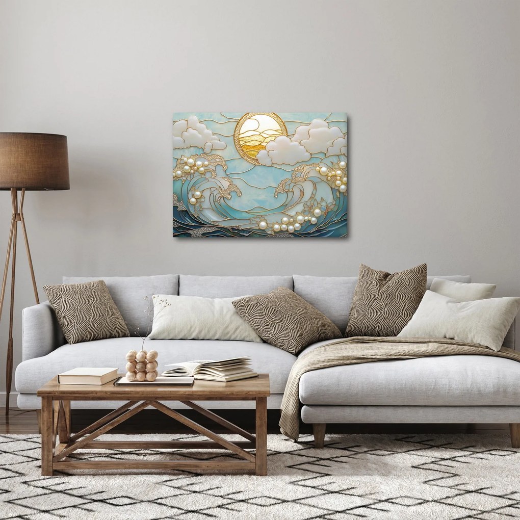 Obraz - 3D perły w oceanie (70x50 cm)