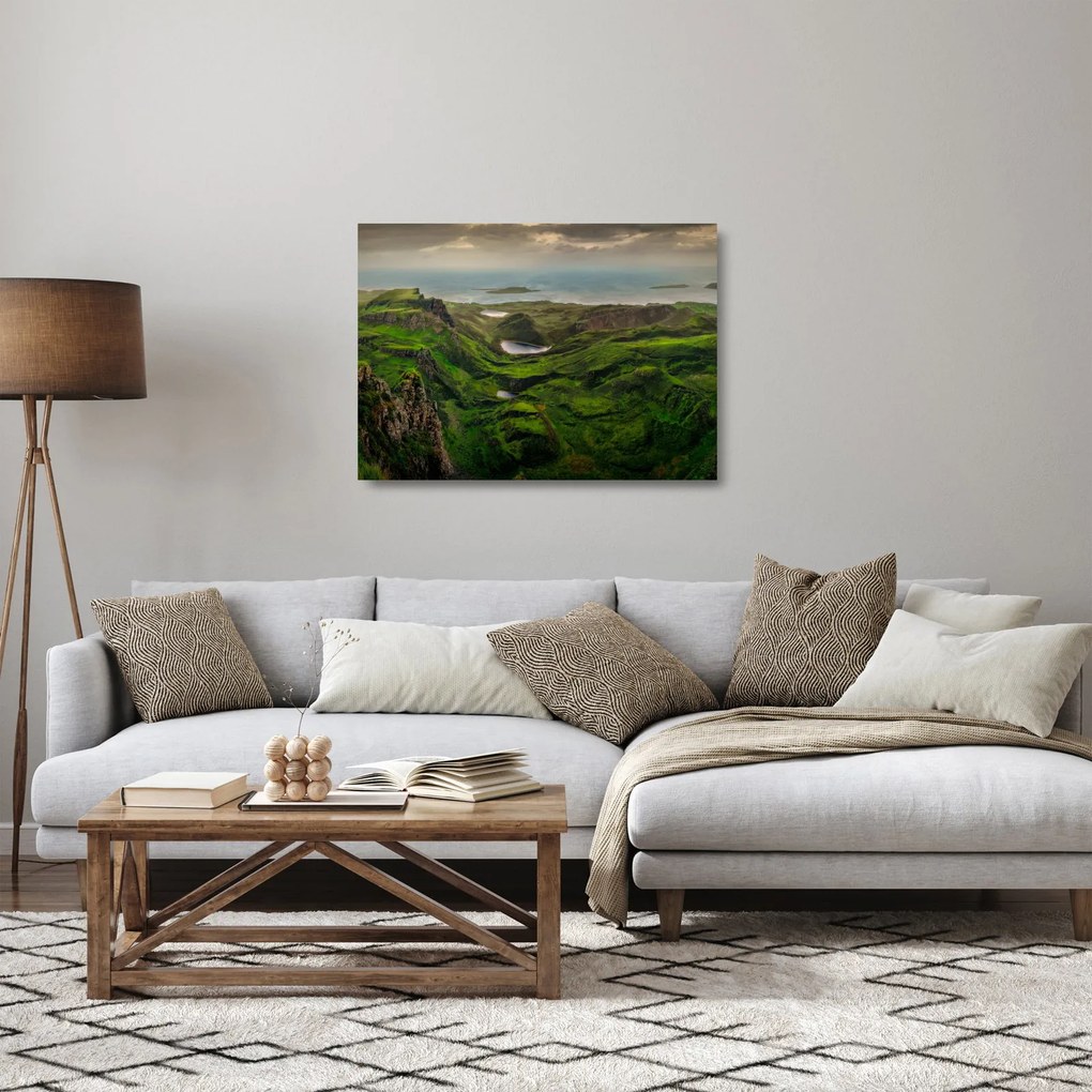 Obraz na szkle - Quiraing, Szkocja (70x50 cm)
