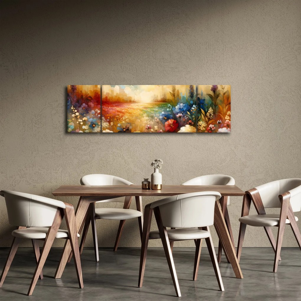 Obraz - Kolorowa łąka (170x50 cm)
