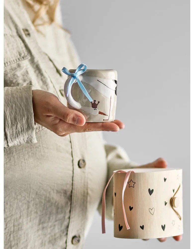 Beżowy ceramiczny kubek dla dzieci 225 ml Bambino – Bloomingville Mini