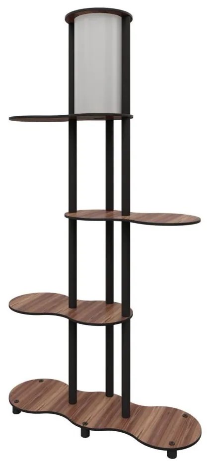 Lampa stojąca z półkami NOTO 1xE27/40W/230V brązowa/czarna