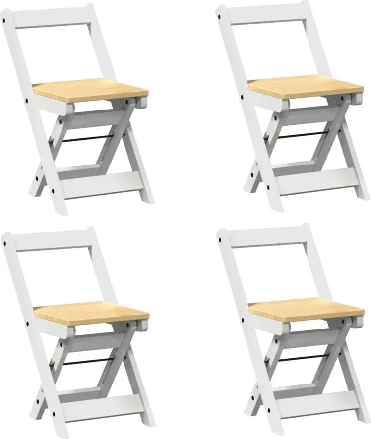 Biały komplet składanych krzeseł minimalistycznych D0-S36