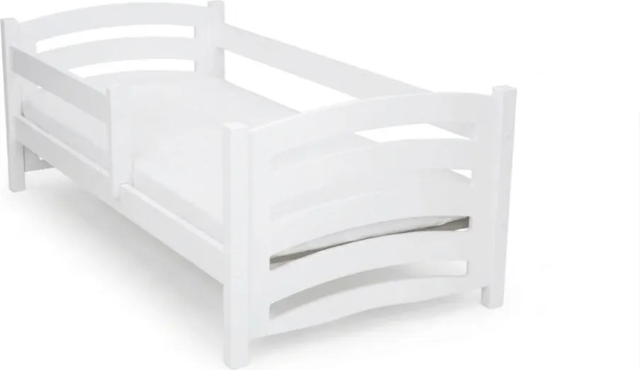 Łóżko dziecięce MELA 80 x 160 cm, białe Stelaż: Bez stelaża, Materac: Materac EASYSOFT 8 cm