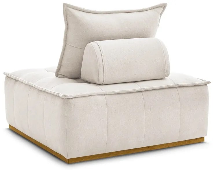 Biały fotel z tkaniny szenilowej Elisa – Bobochic Paris