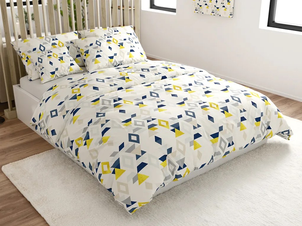 PrzytulneMieszkanie.pl PrzytulneMieszkanie.pl Pościel z mikrofibry GEOMETRICA kolorowa Rozmiar pościeli: 2 szt 70 x 90 cm | 200 x 220 cm