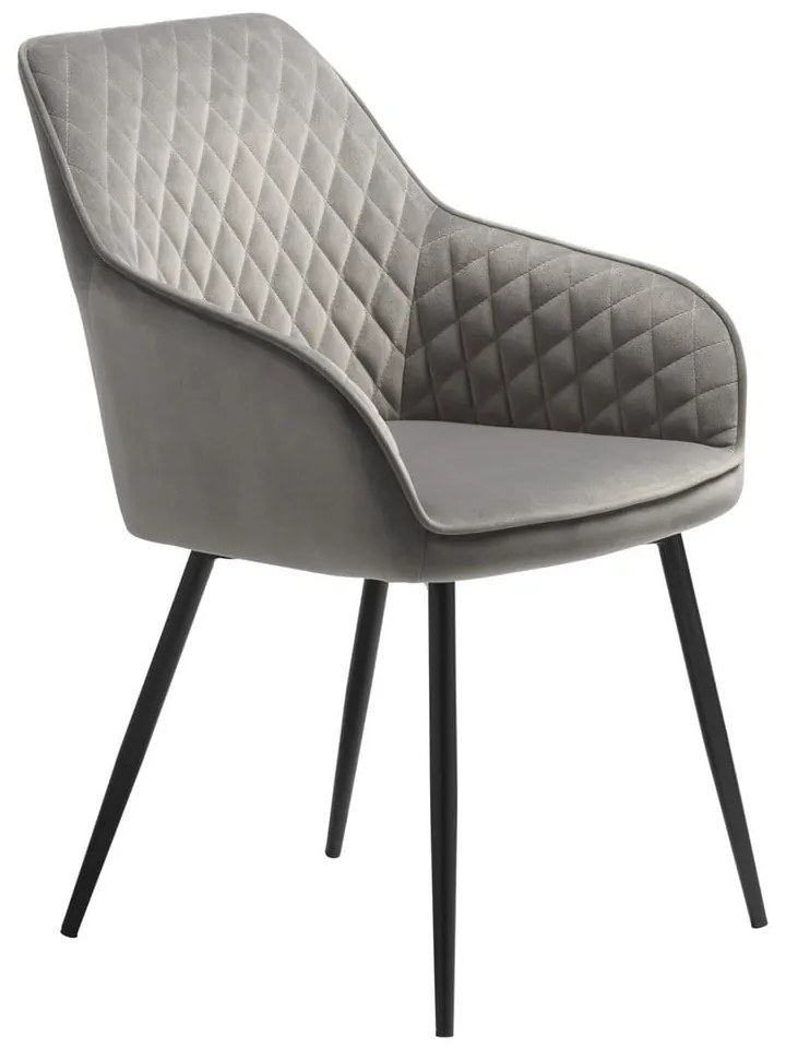 Szare aksamitne krzesło Unique Furniture Milton