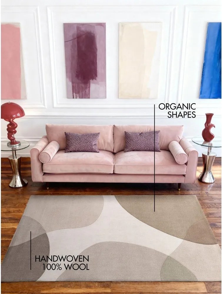 Beżowy wełniany dywan tkany ręcznie 160x230 cm Hackney Clarissa – Ted Baker