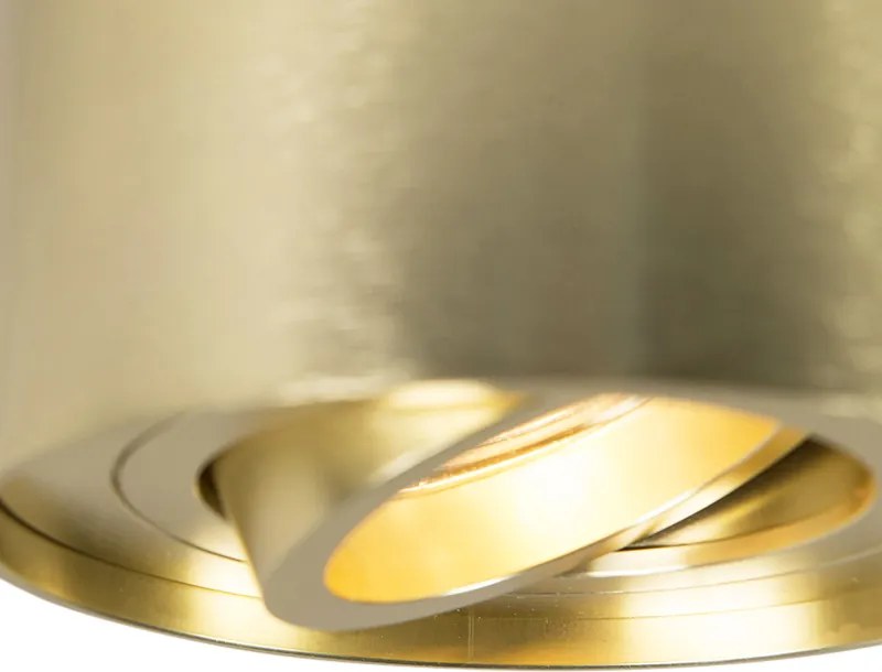 Reflektor sufitowy złoty/mosiądz, regulowany i obrotowy - Rondoo up