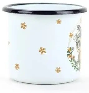 Belis Emaliowany kubek Sowa wianek, 7 cm, 0,25 l