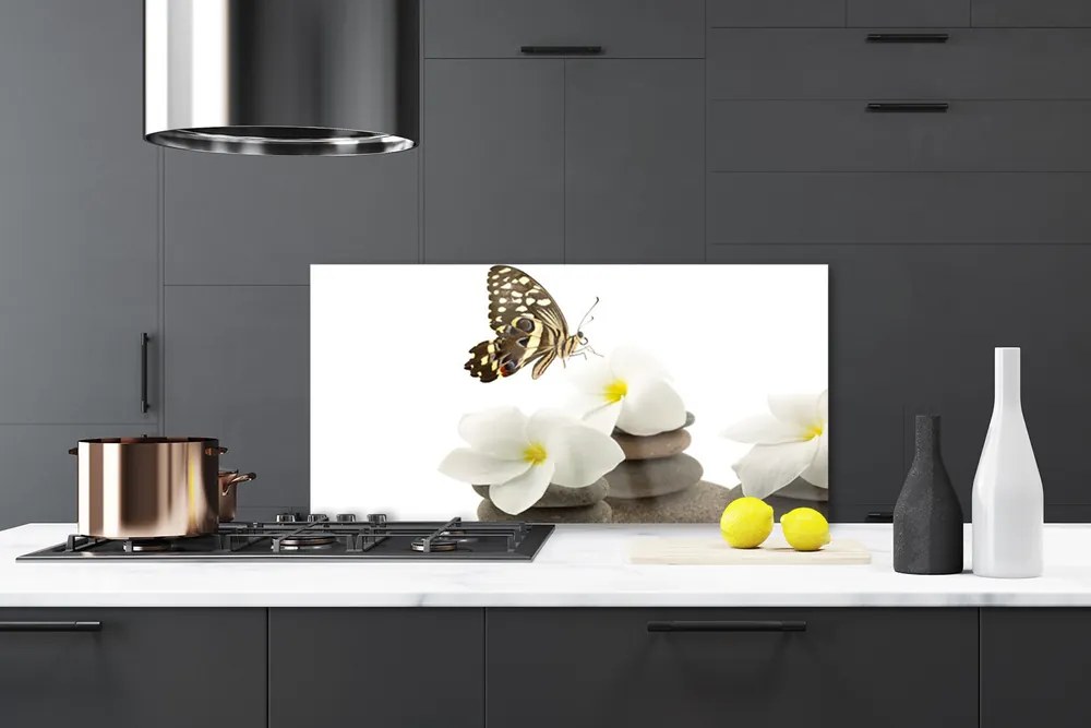 Panel nad blat kuchenny Motyl na Kamiennej Orchidei