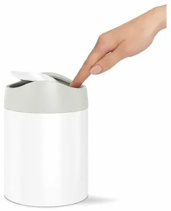 Simplehuman Kosz na śmieci na stół MINI 1,5 l, biały