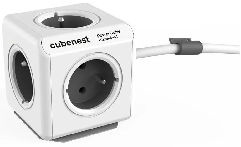 Rozgałęźnik do gniazdka 13 cm PowerCube Extended – Cubenest