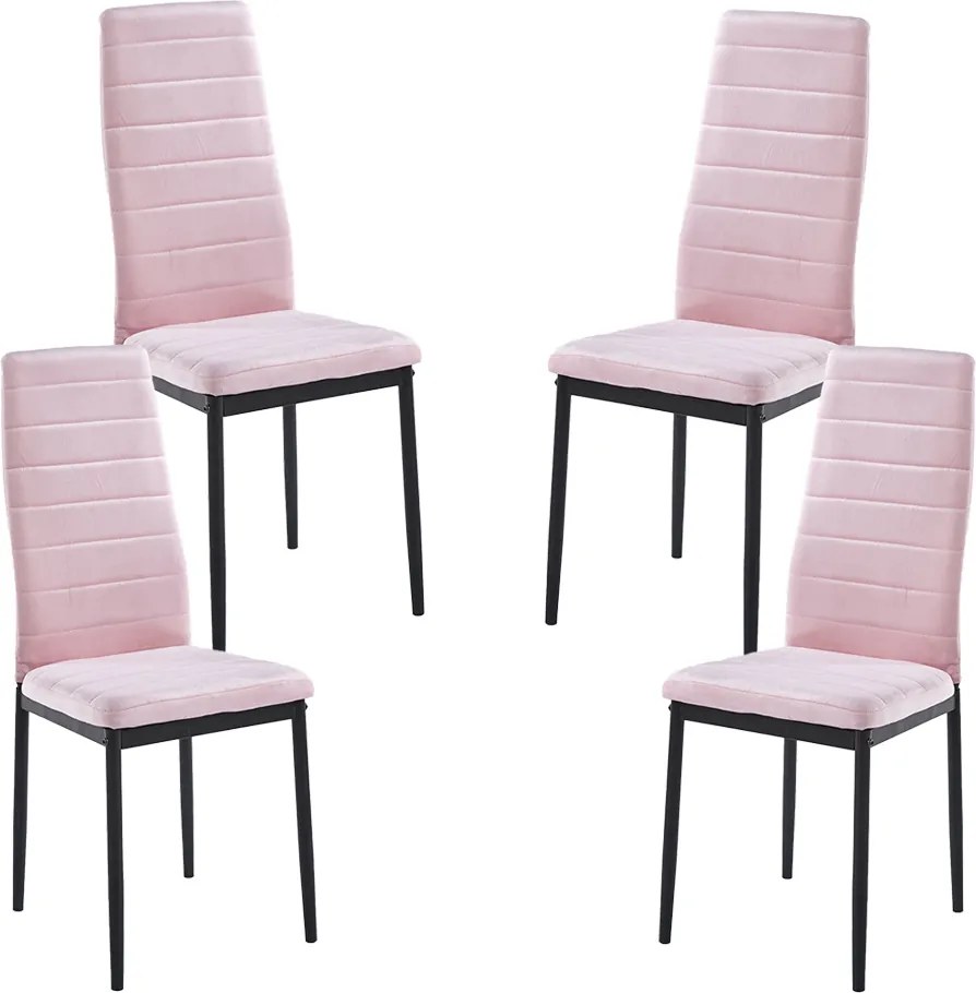 Zestaw 4 Krzese Lauter Aksamitne