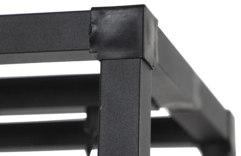 Industrialna lampa podłogowa czarna 3-światłowa - Big CageDesignerski Oswietlenie wewnetrzne