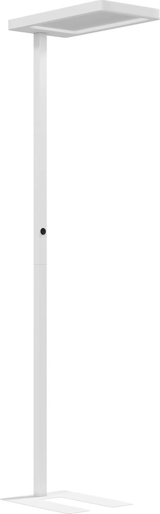 HOMCOM Lampa stojąca LED, łagodne dla oczu światło, lampa podłogowa z pilotem, regulacja jasności, tworzywo sztuczne, metal, biały