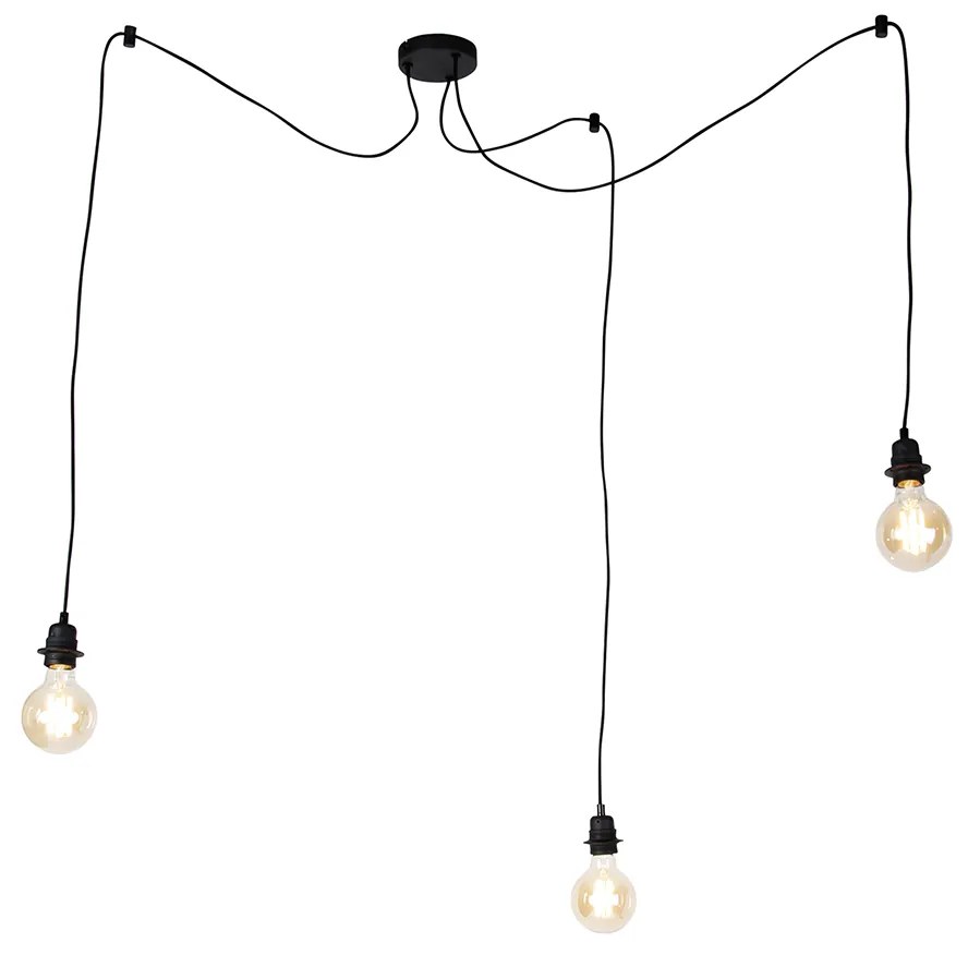 Inteligentna lampa wisząca czarna 3-punktowa z WiFi G95 - Cava