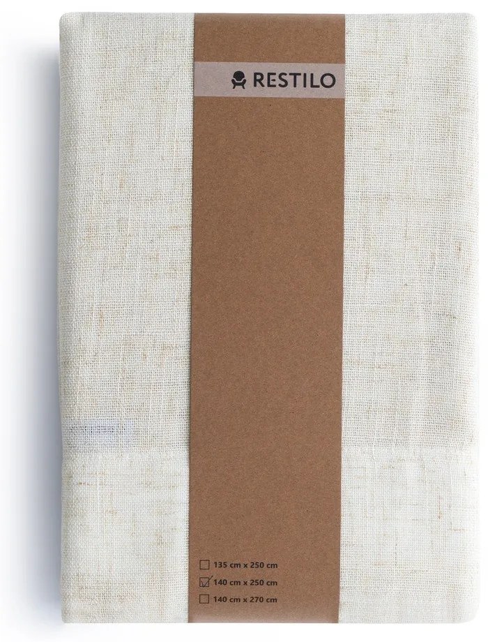 Zasłona w kolorze kości słoniowej 140x250 cm Velari – Restilo