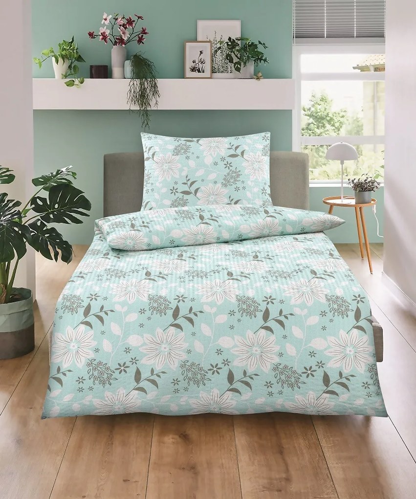 PrzytulneMieszkanie.pl PrzytulneMieszkanie.pl Pościel z kory GABRIELA niebieska Rozmiar pościeli: 70 x 90 cm | 140 x 200 cm