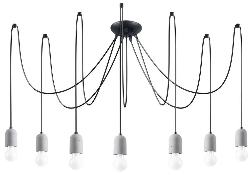 Żyrandol NESO 7 betonowy SOLLUX LIGHTING