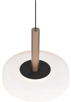 Lampa wisząca LED w czarno-biało-złotym kolorze ze ściemniaczem i szklanym kloszem ø 22 cm Celeste – Trio
