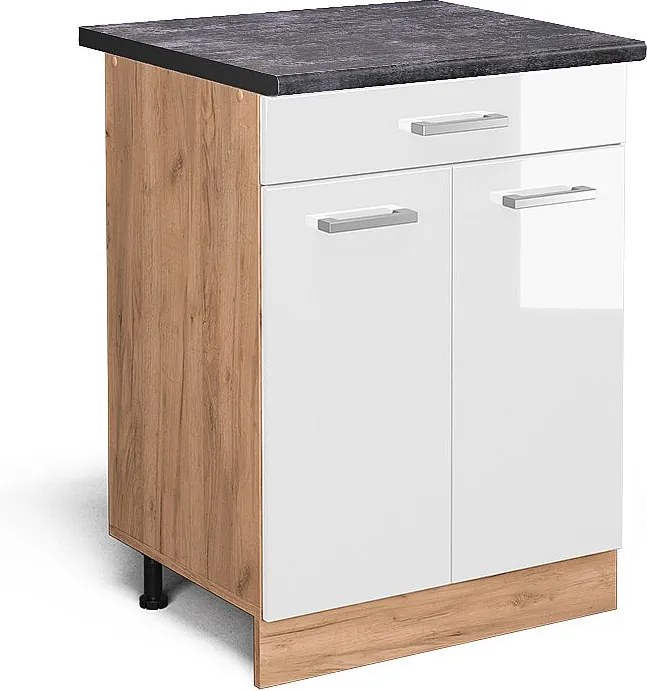 Szafka dolna do kuchni biały wysoki połysk 60x60x81.6 r-line