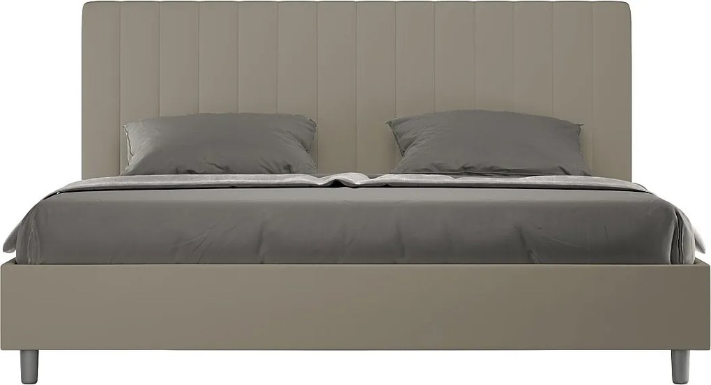 Łóżko bez stelaża tapicerowane 180x190 sztucznej skóry cappuccino Agueda