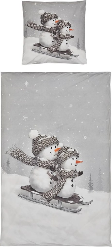 PrzytulneMieszkanie.pl PrzytulneMieszkanie.pl 3D pościel z bawełny renforcé FROSTY szary, 100% bawełna Rozmiar pościeli: 80 x 80 cm | 135 x 200 cm