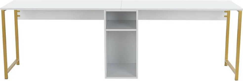 Biurko Twin White and Gold