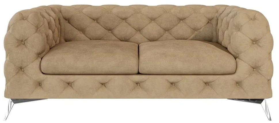 Jasnobrązowa aksamitna sofa 185 cm Chelsea – Ropez