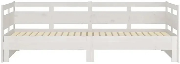 Białe sosnowe łóżko rozsuwane 2x(90x200) cm - Givefi 4X