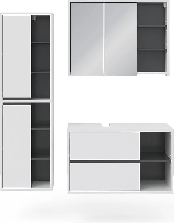 Zestaw mebli łazienkowych biały 60x45x100 viola