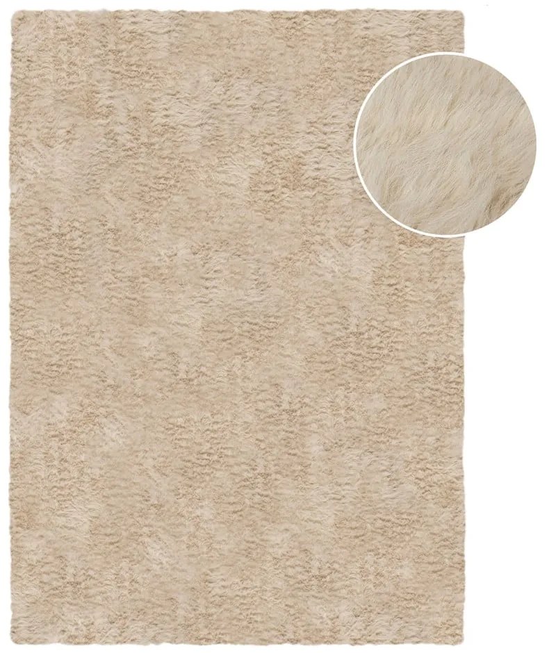 Beżowa syntetyczna skóra 80x150 cm Alpine Faux Fur – Flair Rugs