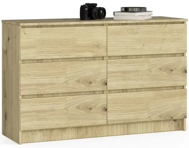 Skandynawska komoda do salonu dąb artisan - Clemont 3X