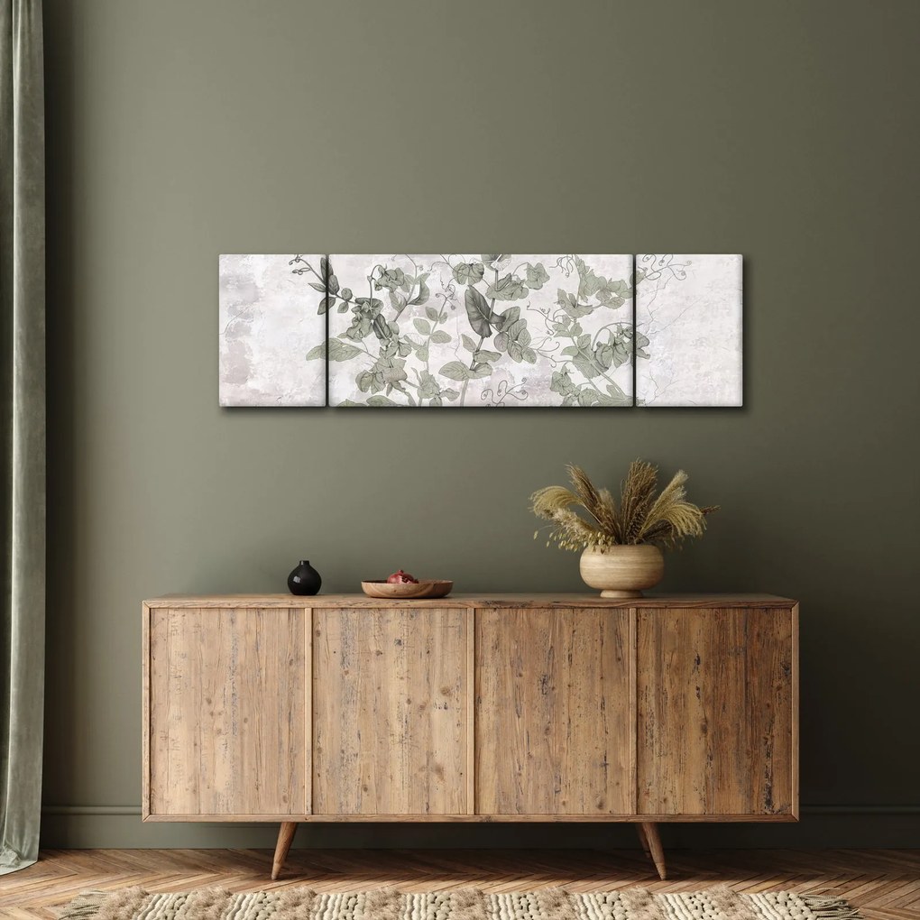 Obraz - Rośliny w gipsie (170x50 cm)