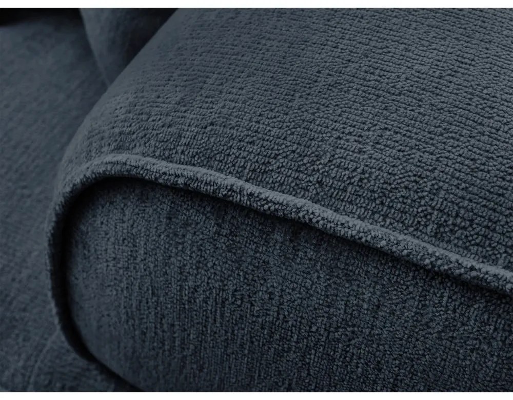 Ciemnoniebieska sofa z tkaniny szenilowej 237 cm Whesley – Bobochic Paris
