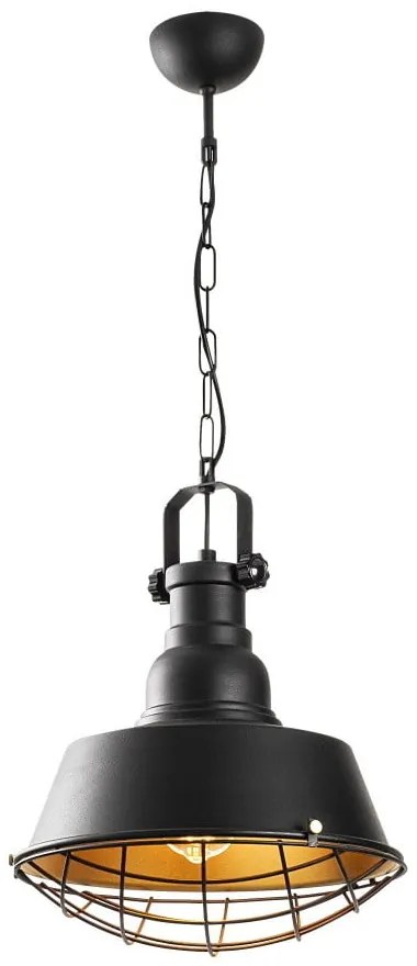 Czarna lampa wisząca z metalowym kloszem ø 30 cm Itak – Opviq lights