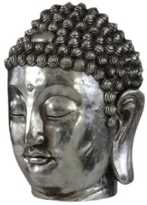 Srebrna figura Głowa Buddy , 43cm