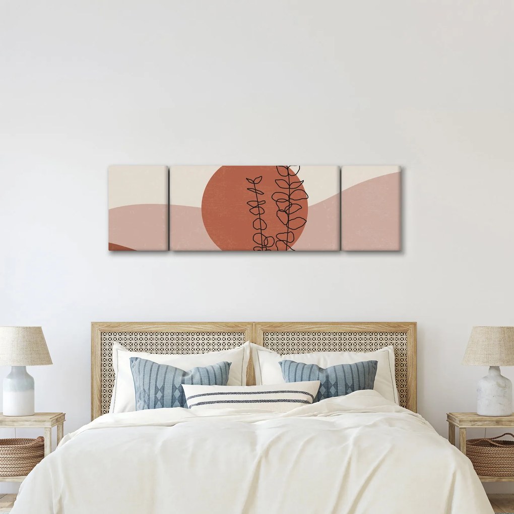 Obraz - Boho leaves N⁰1 (170x50 cm)