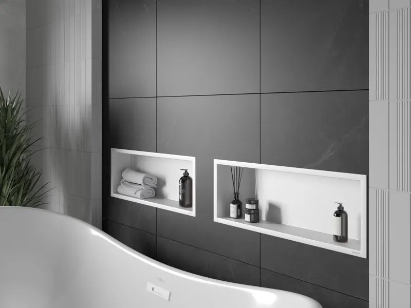 Mexen X-Wall-R półka wnękowa z kołnierzem 60 x 20 cm, biała - 1920602010
