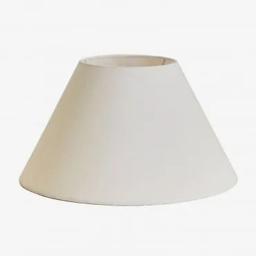 Klosz Lniany Menorca Biała & Ø40 Cm - Sklum