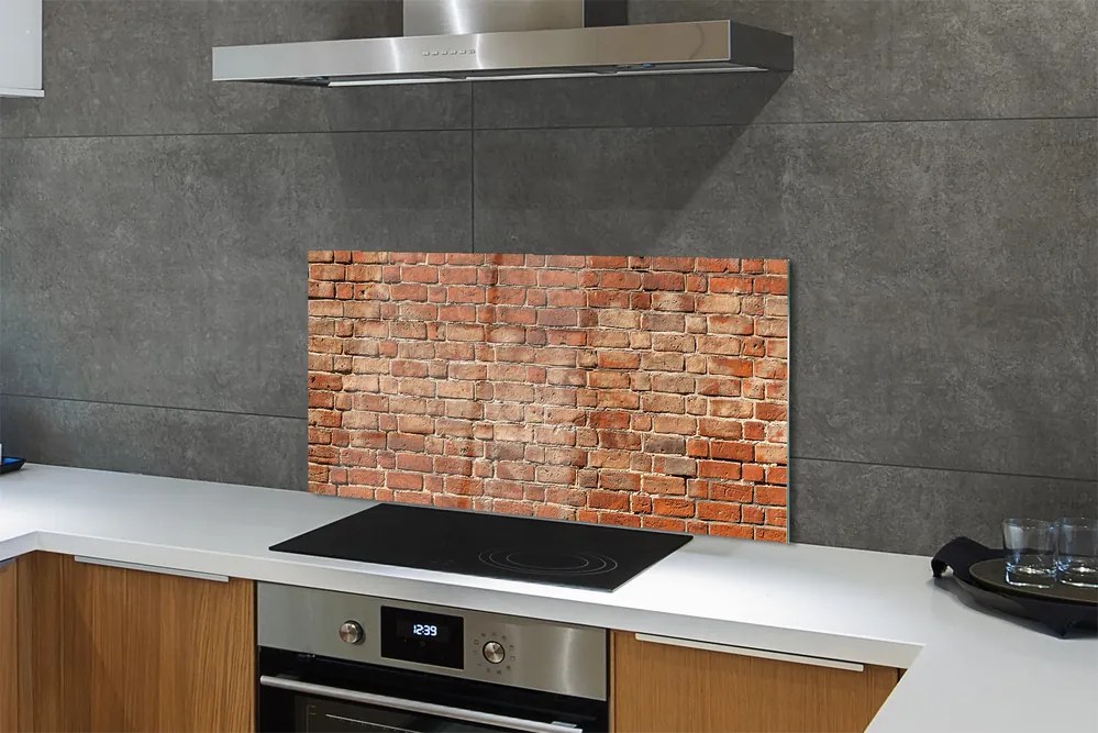 Panel szklany do Kuchni Mur Ceglany w Stylu Loft