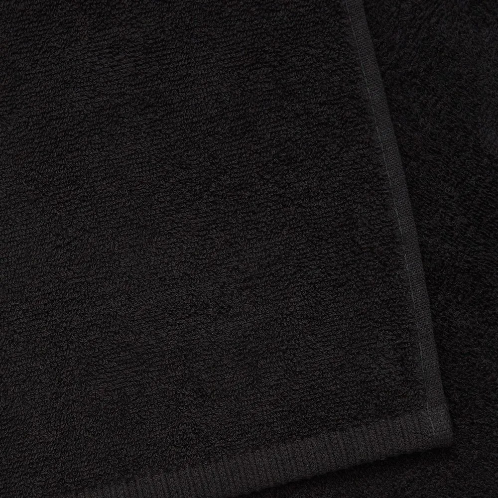 Czarny bawełniany ręcznik kąpielowy szybkoschnący/frotte 70x120 cm Quick Dry – Catherine Lansfield