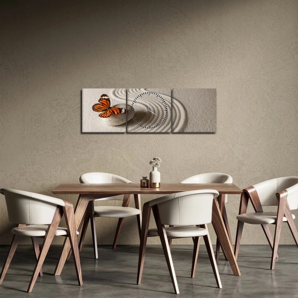 Obraz - Spokój ducha (z zegarem) (90x30 cm)