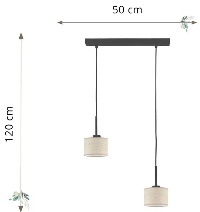 Lampa wisząca fornirowana na białym stelażu - Z7-T79