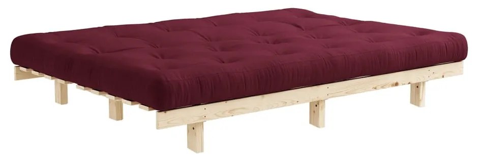 Sofa rozkładana Karup Design Lean Raw Bordeaux