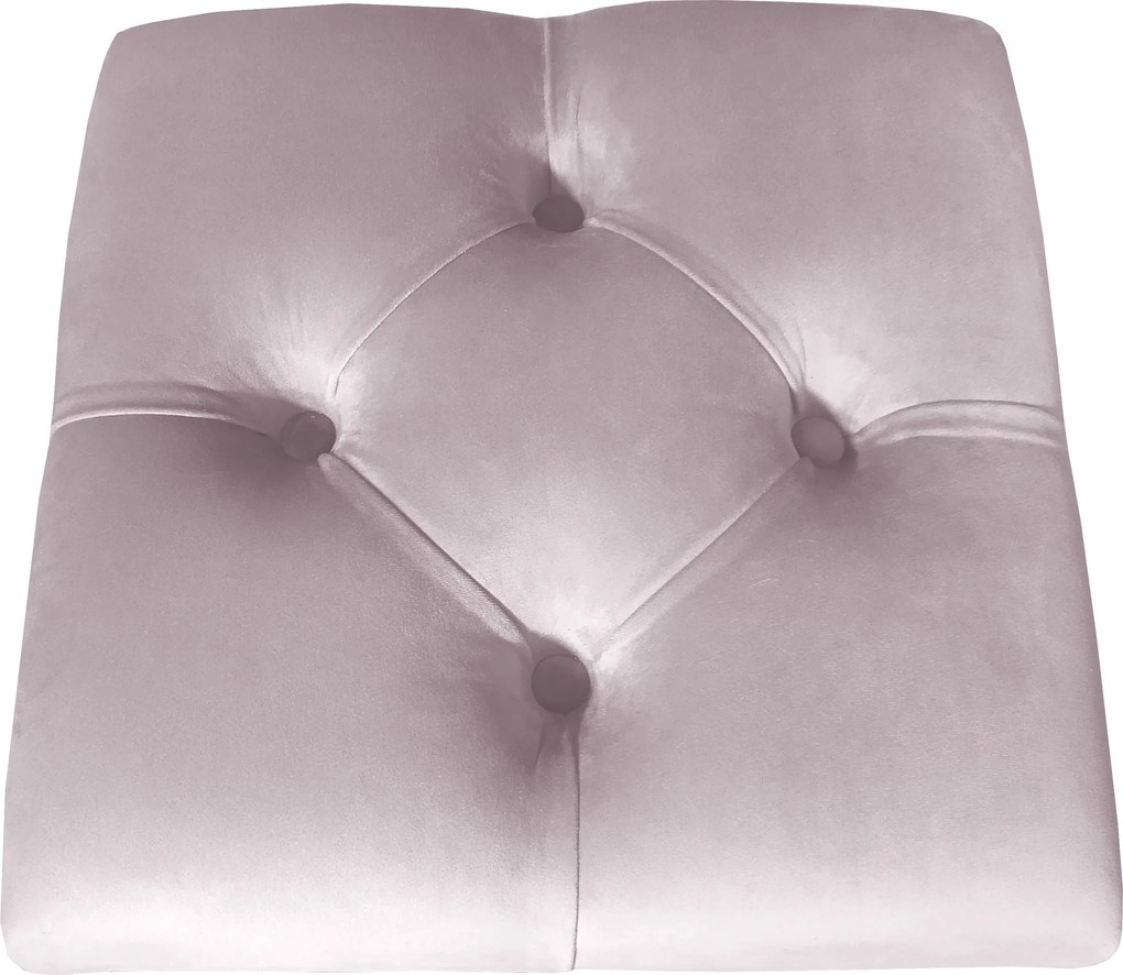 Pufa CHESTERFIELD tkanina Welur loft ławka podnóżek metal : Kolor Stelaża - Czarny , Kolor tkaniny - VELVET - MG55, Typ tkaniny - Velvet
