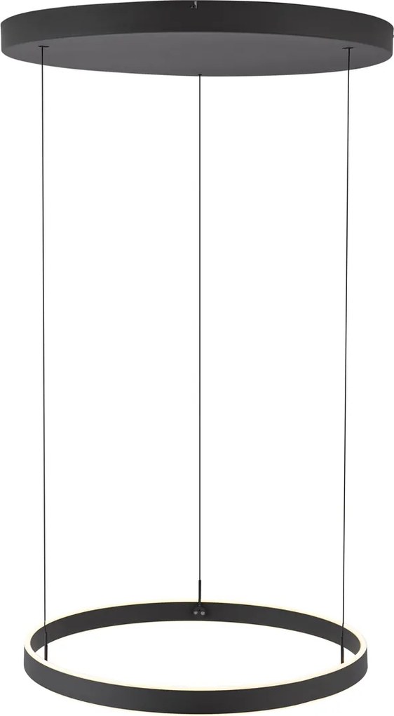 Designerska lampa wisząca czarna z 3-stopniową regulacją ściemniania - Titmus