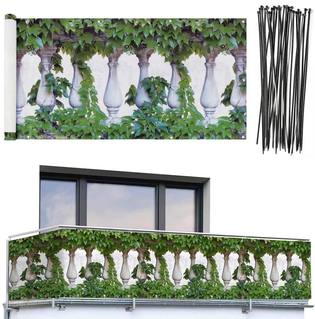 Osłona na balkon Ivy Fence, 5 m x 85 cm