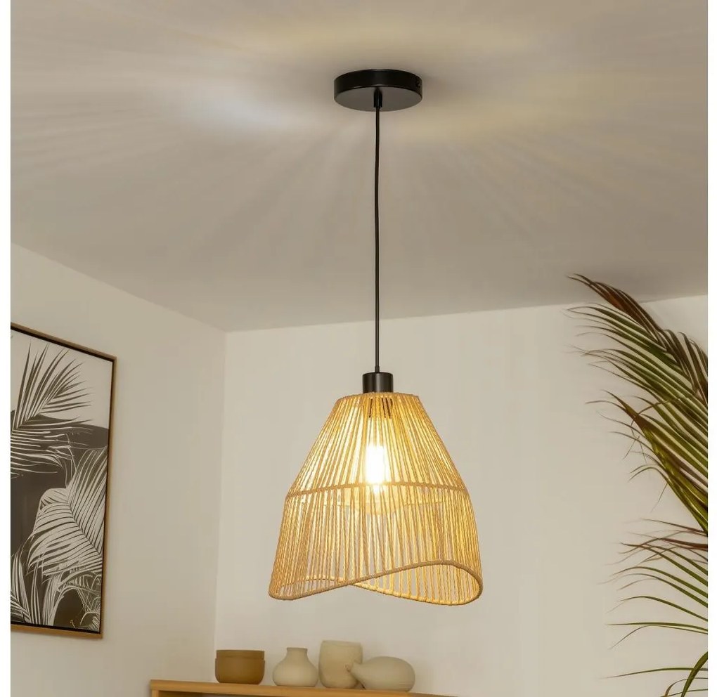 Brilagi - LED żyrandol na lince CERIA BOHO 1xE27/40W/230V śr. 30 cm brązowy