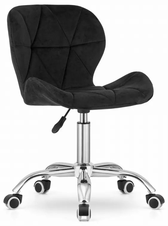 Zestaw do biura – składany stół ZARIMO 80×40 cm dąb sonoma + krzesło biurowe AVOLA VELVET czarne